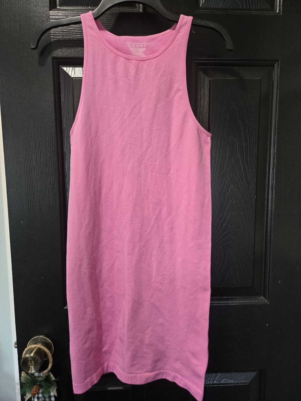 Primark Hot Pink Ribbed Sleeveless Tank Dress